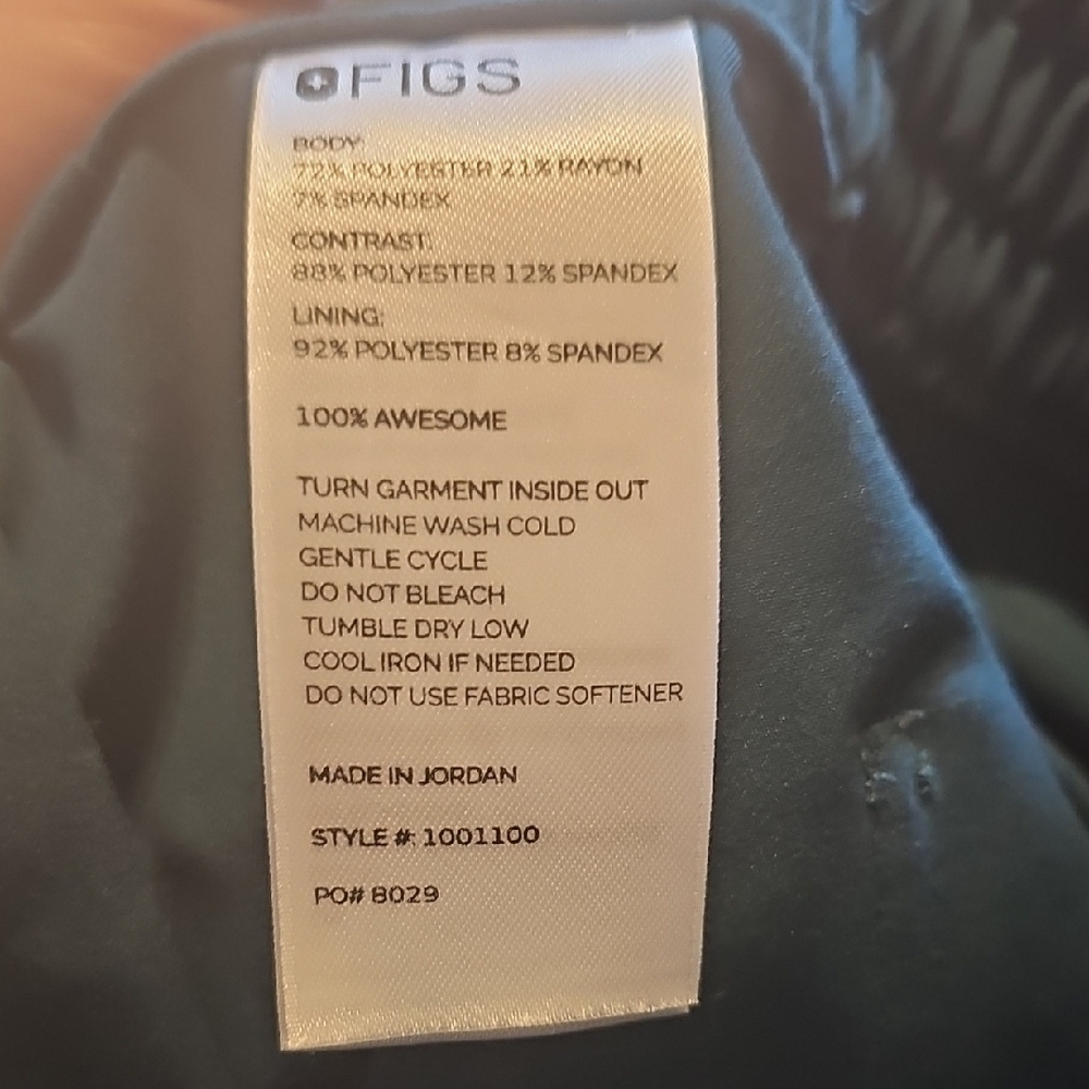 Figs Carribean Blue Uman High Waisted Jogger Scrubs. size small- regular. - Picture 3 of 6